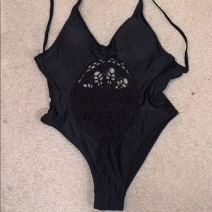Crochet padded swim one piece